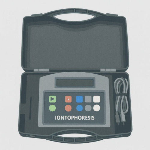 ערכת טיפול ביתית נגד הזעת יתר – מכשיר יונטופורזיס iDry עם אביזרים