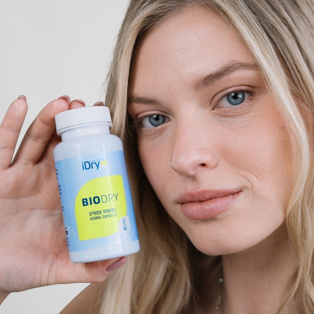 BioDry | פתרון טבעי להזעת יתר ולהזעת לילה | iDry